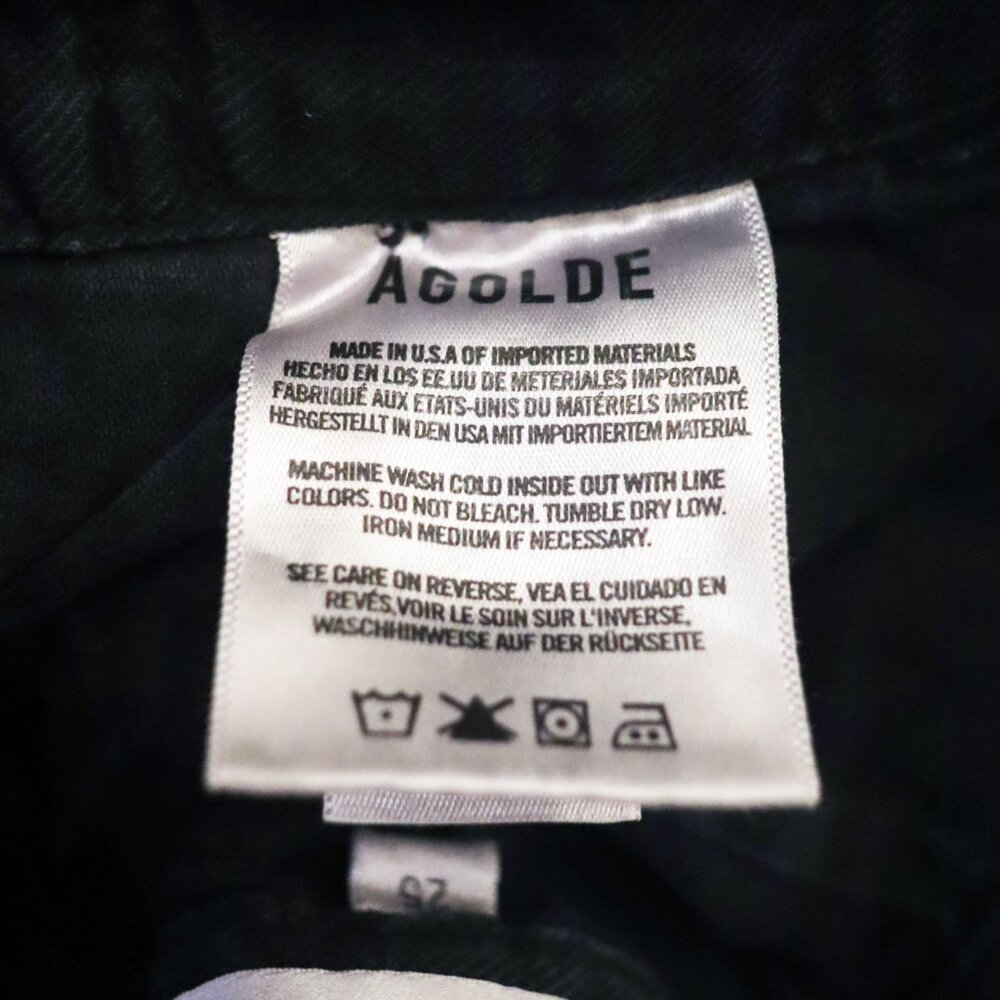 AGOLDE Washed Black MILA UTILITY Balloon Cargo Cropped Barrel Jeans Pants 25 - Picture 7 of 8